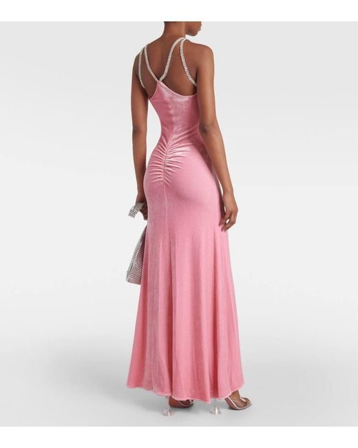 Abito Lungo di Rabanne in Pink