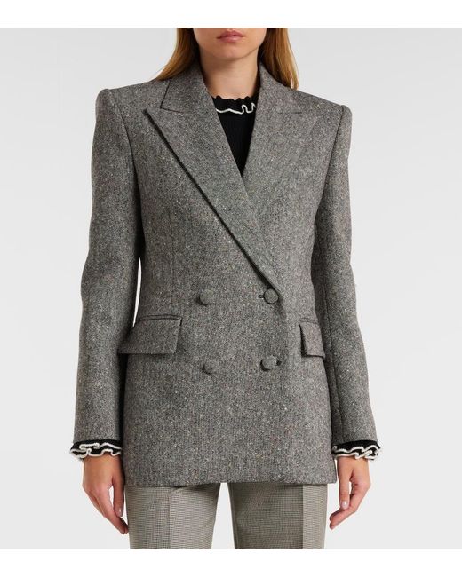 Valentino Gray Blazer Aus Einem Wollgemisch