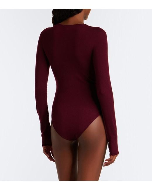 Alaïa Purple Wool Bodysuit