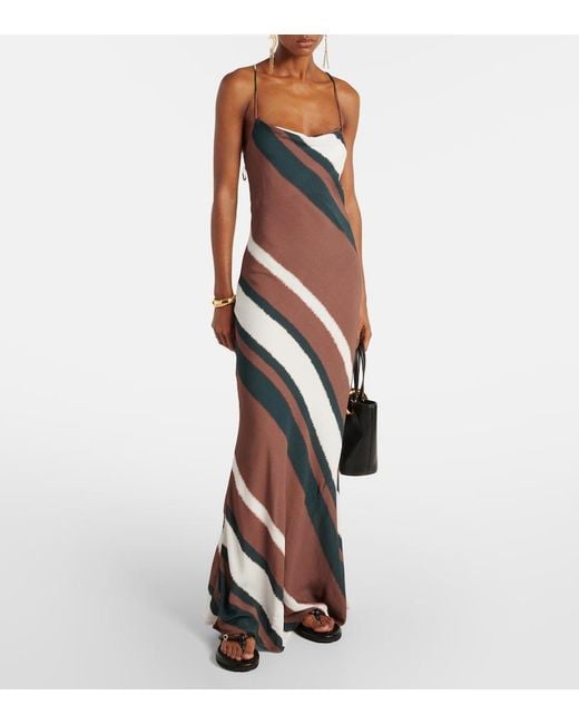 Gianvito Rossi Brown Juno Leather Thong Sandals