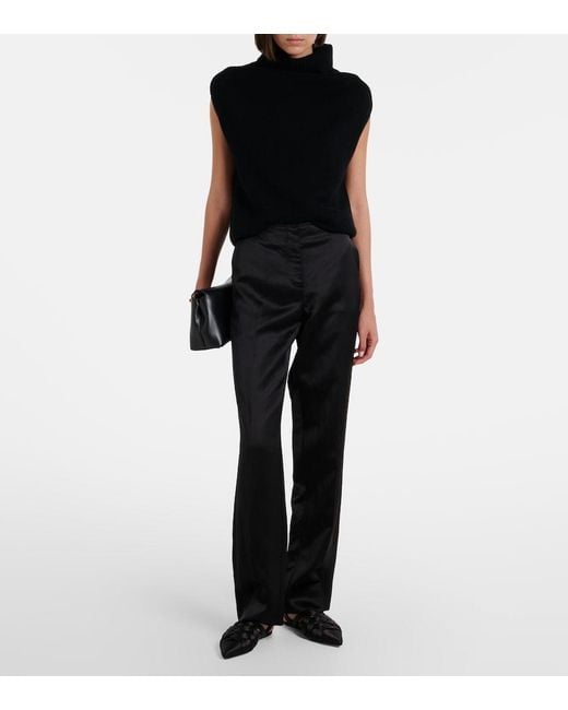 Jardin Des Orangers Black Turtleneck Wool And Cashmere Sweater Vest