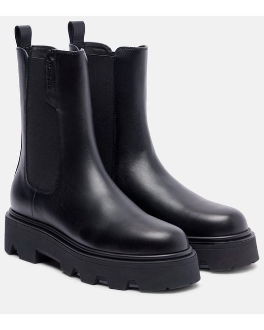 Moncler Black Chelsea Boots Aurea Aus Leder