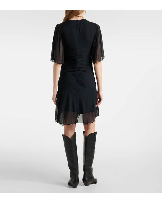 Isabel Marant Black Minikleid Vivienne Aus Musselin