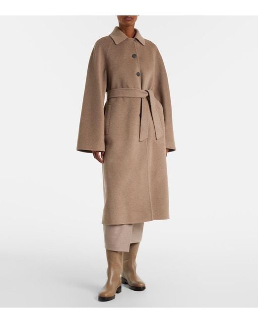 Max Mara Natural Centro Belted Cashmere Coat