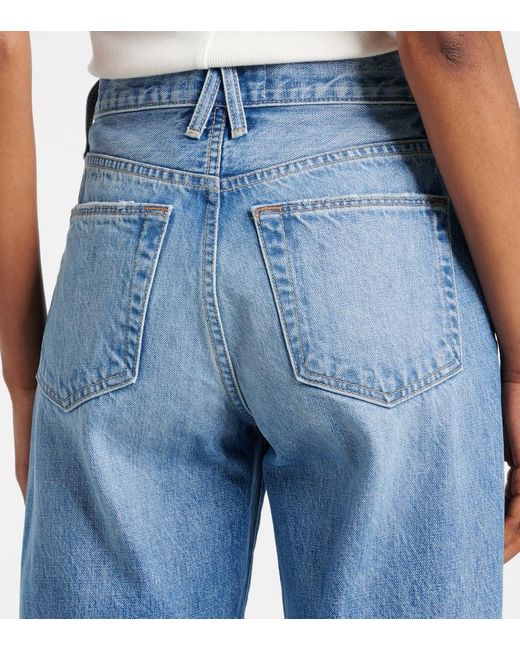 SLVRLAKE Denim Blue Sophie High-Rise Straight Jeans