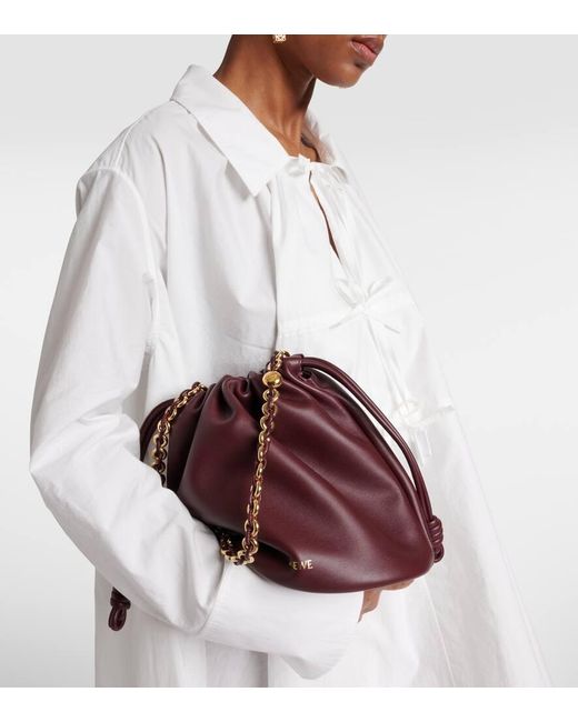 Loewe Purple Paula's Ibiza Bucket-Bag Flamenco Small aus Leder