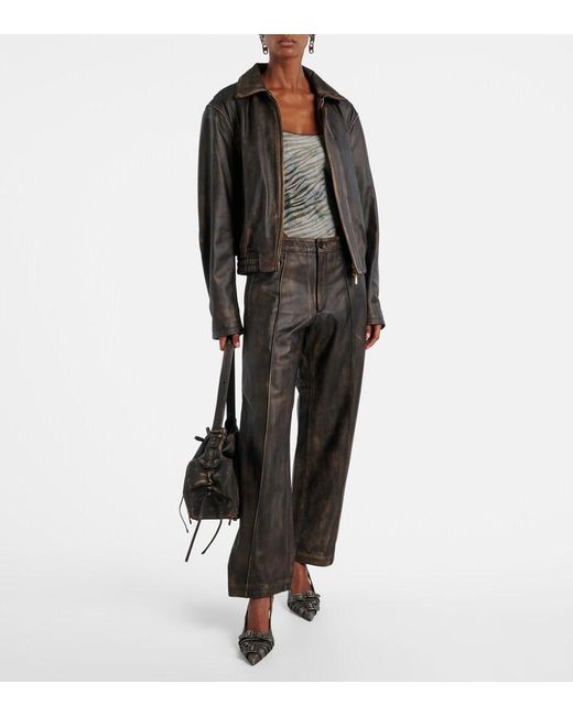 JACQUES WEI Black Leather Jacket
