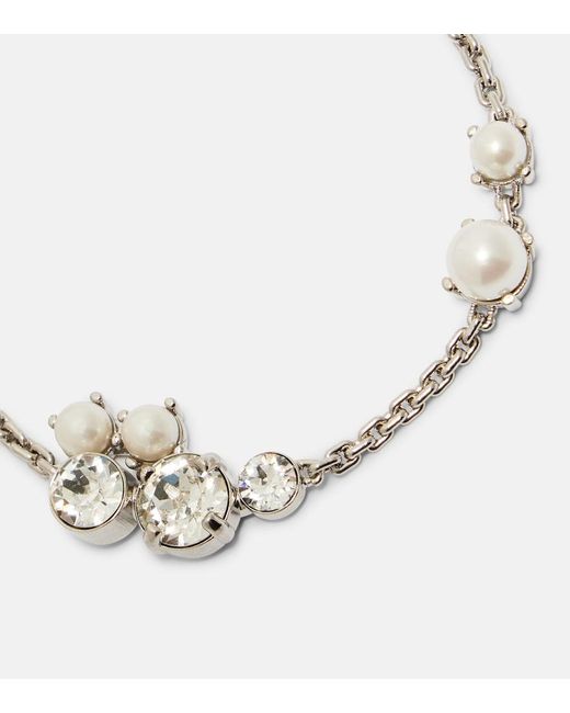 Givenchy White Embellished Bracelet