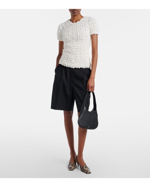 Khaite Black Auggie Virgin Wool Bermuda Shorts