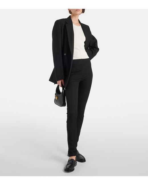 Joseph Black High-Rise Stretch-Gabardine Leggings
