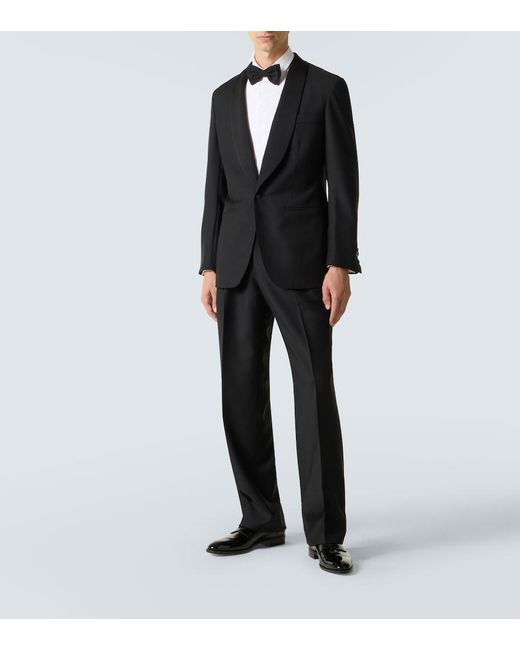 Saman Amel Black Wool Tuxedo for men