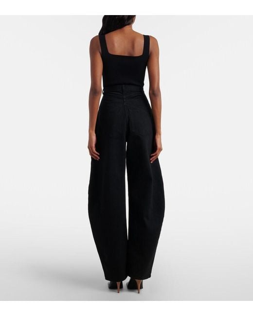 Alaïa Black Barrel-Leg Jeans