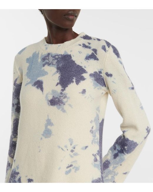 Chloé Natural Chloe Tie-dye Cashmere Minidress