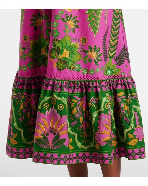 Farm Rio Pink Ana Tapestry Midi Dress