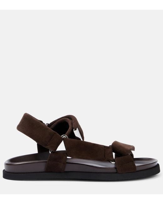 The Attico Brown Salinas Suede Sandals