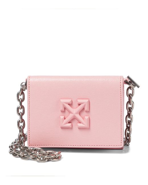 Off-White c/o Virgil Abloh Pink Jitney Leather Wallet