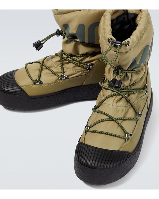 Moon Boot Green Logo Snow Boots for men