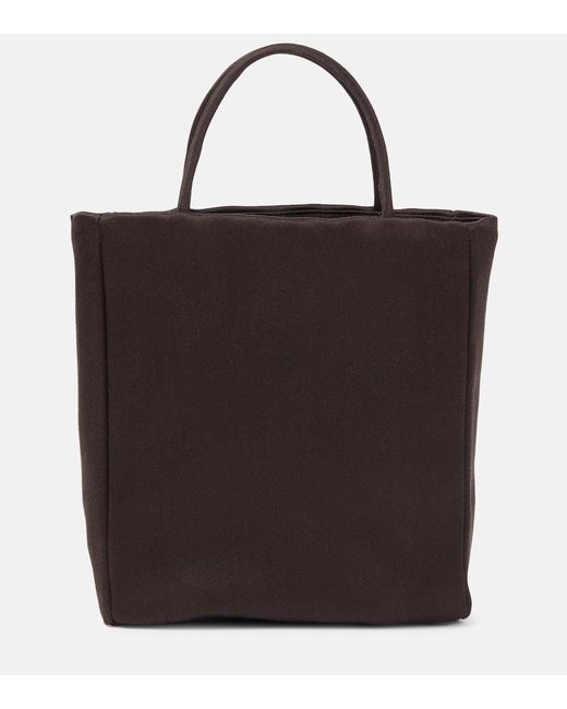 The Row Black Tote Bag Cecily Aus Satin
