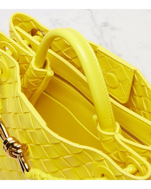 Bottega Veneta Yellow Andiamo Small Leather Tote Bag