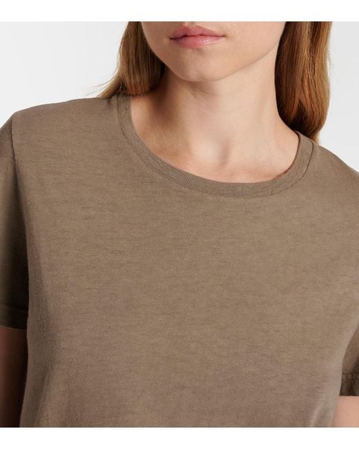 Camiseta Wesler De Jersey De Algodon The Row de color Natural