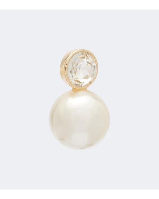 Carolina Herrera White Crystal-Embellished Earrings