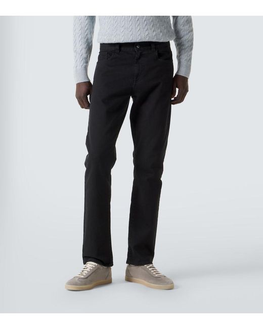 Canali Black Slim Jeans for men
