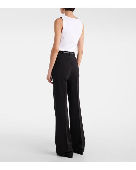 Sportmax Black Texas High-Rise Flared Pants