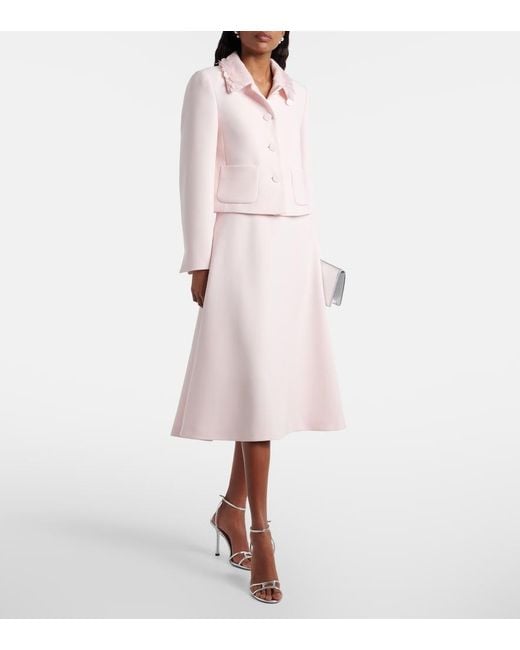 Max Mara Pink Girante Midi Skirt