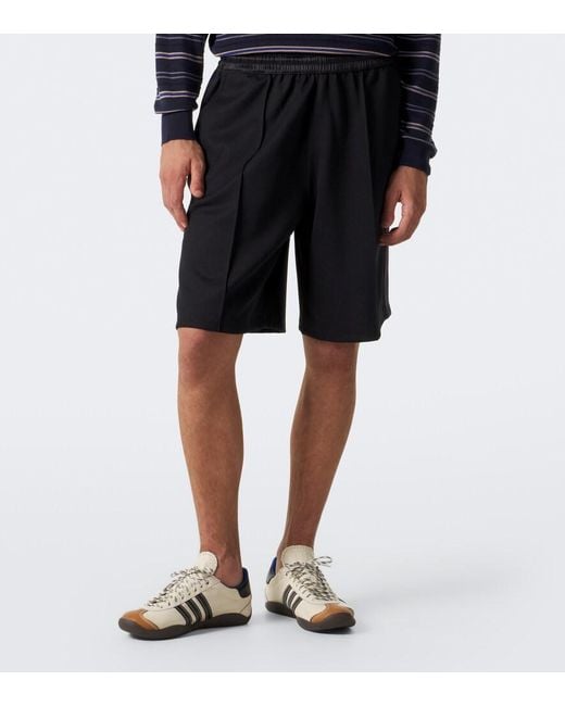 Wales Bonner Black Form Jersey Shorts for men