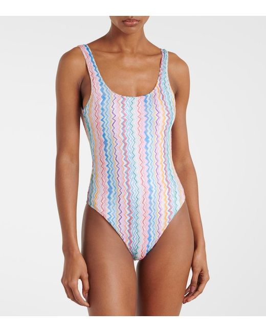 Missoni White Zigzag Swimsuit