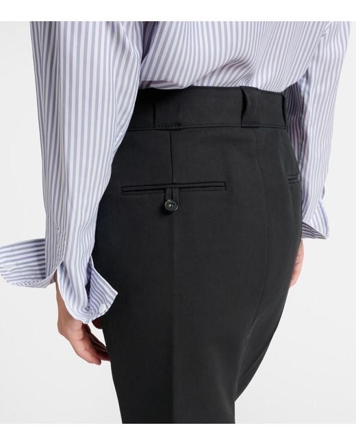 Tod's Black Cotton Midi Skirt