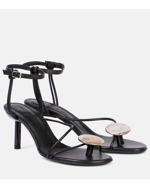 Christopher Esber Black Doma 70 Embellished Leather Sandals