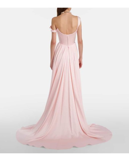 Vivienne Westwood Pink Nova Grace Draped Asymmetric Gown