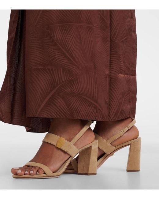 Veronica Beard Natural Suede Sandals