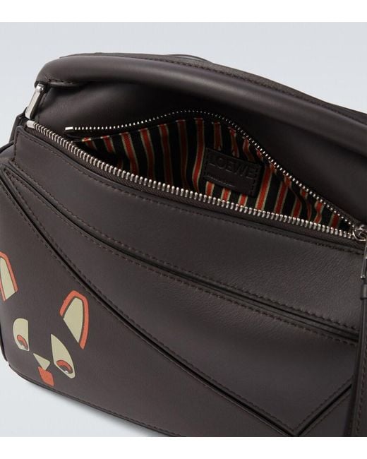 Loewe Black X Louis Wain Puzzle Top-Handle Bag for men