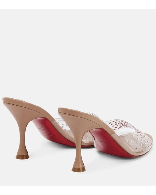 Christian Louboutin Multicolor Nudes Degramule Embellished Mules
