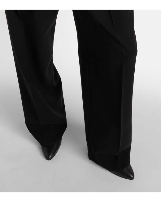 Pantalones Anchos Igor En Mezcla De Lana The Row de color Black