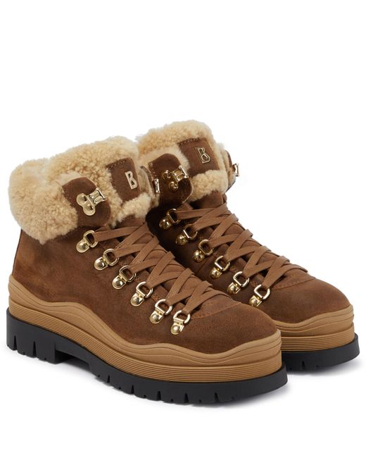 arosa shearling suede leather