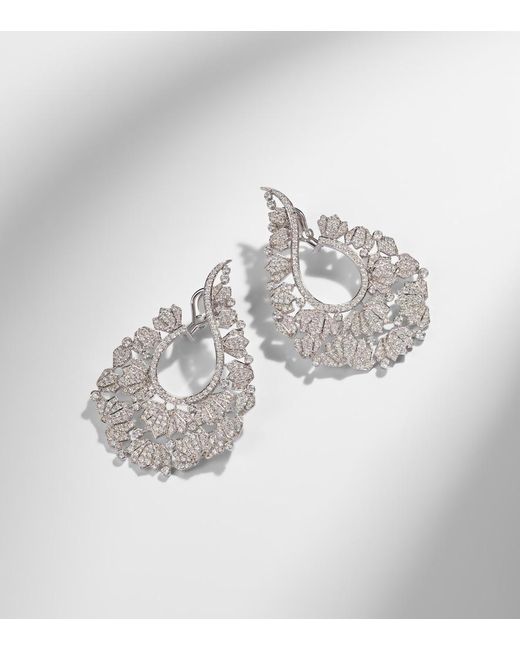 ANANYA Metallic Scatter Lotus 18Kt Earrings With Diamonds