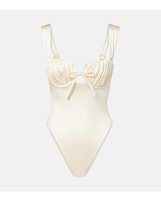 Montce White Petal Swimsuit