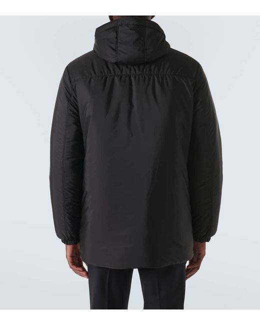 Abrigo Acolchado De Re-Nylon Prada de hombre de color Black