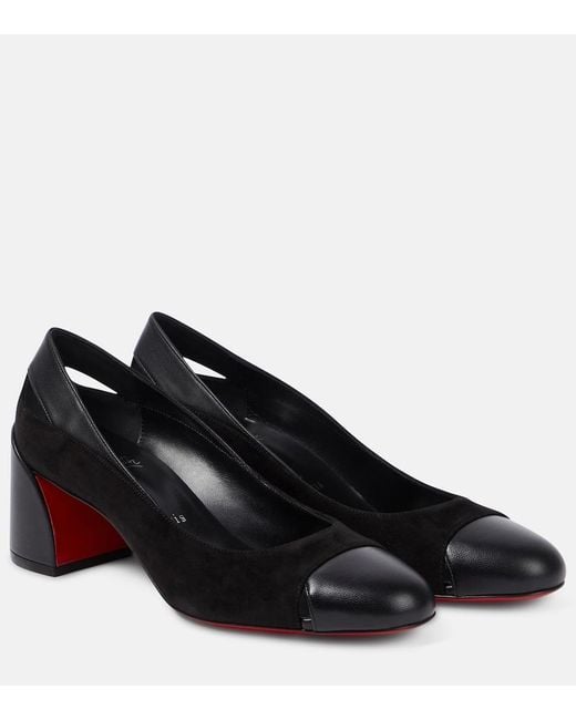 Christian Louboutin Black Miss Duvette Leather Pumps