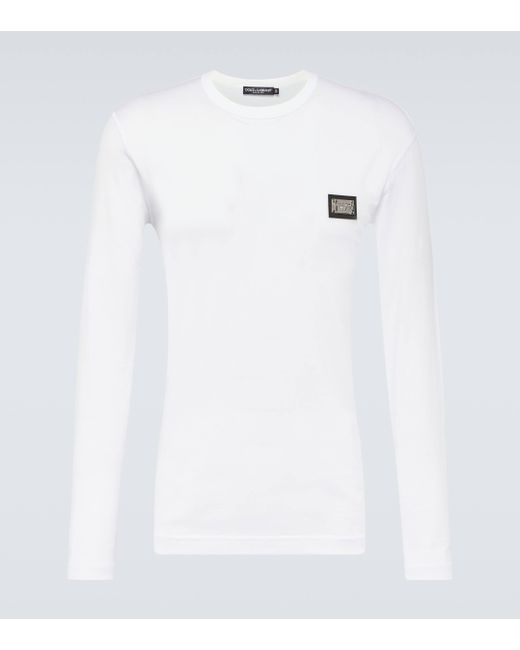 Dolce & Gabbana White Logo Cotton T-shirt for men