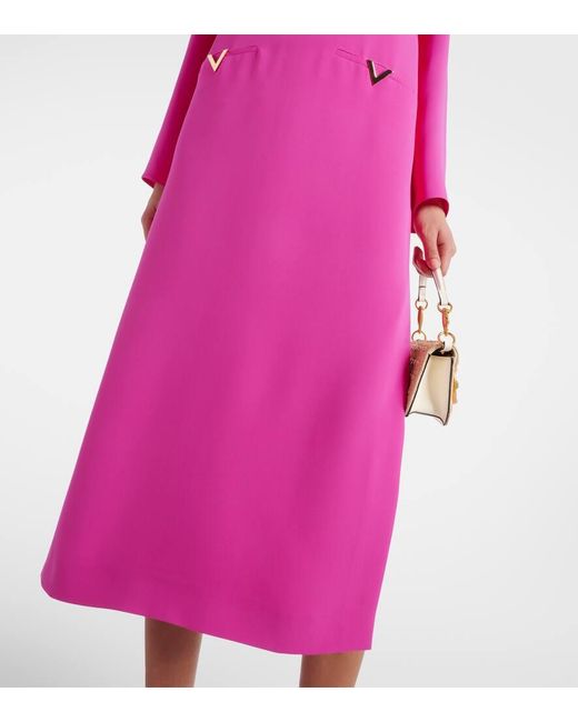 Caftan de seda con VGold Valentino de color Pink