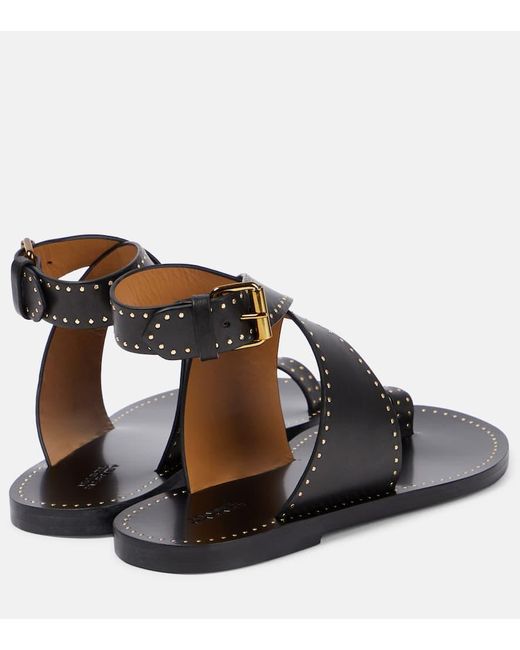 Isabel Marant Black Jools Studded Leather Sandals