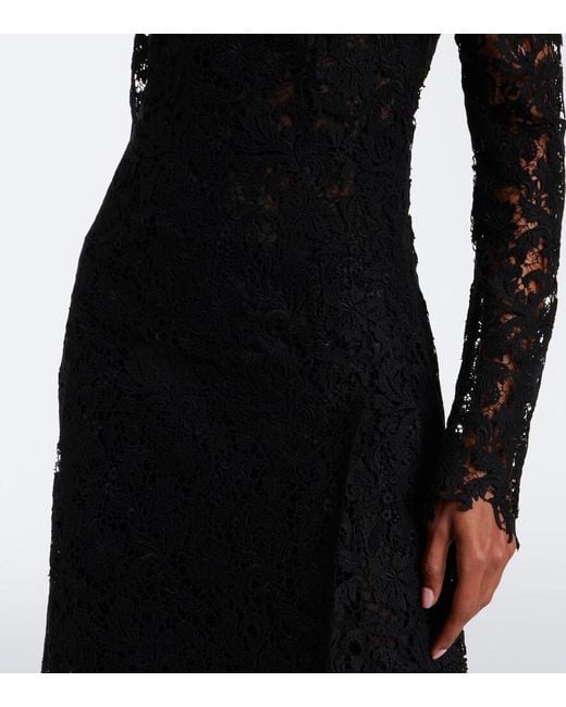 Fendi Black Off-Shoulder Lace Bustier Dress