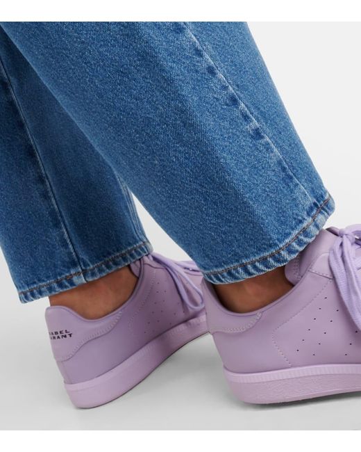 Isabel Marant Purple Kaycee Leather Sneakers
