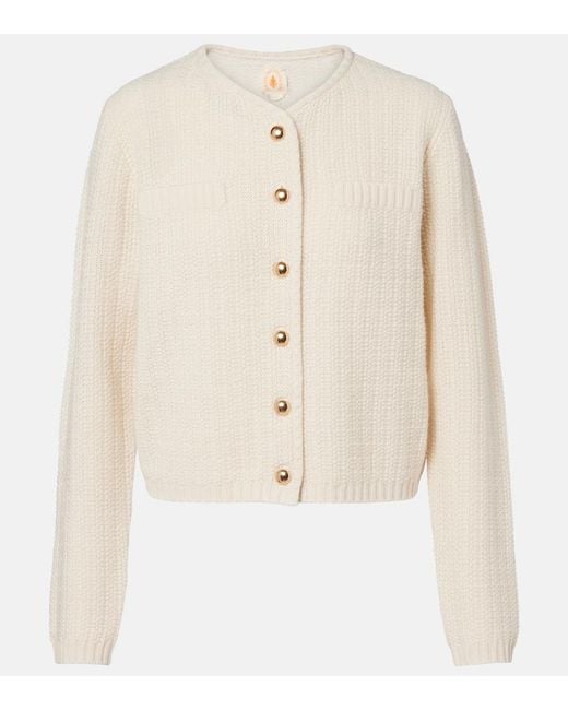 Jardin Des Orangers Natural Wool And Cashmere Cardigan