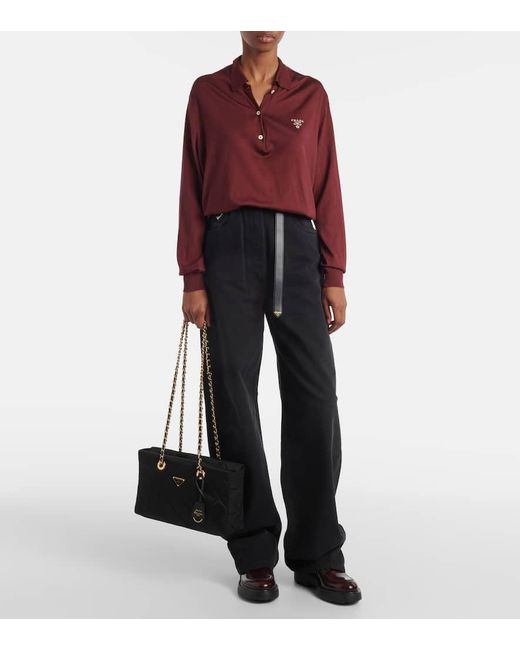 Prada Black Re-Edition 1995 Chaine Re-Nylon Medium Shoulder Bag
