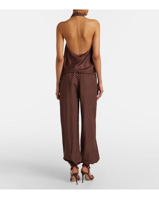 Posse Purple Evie Polka-Dot Balloon Pants